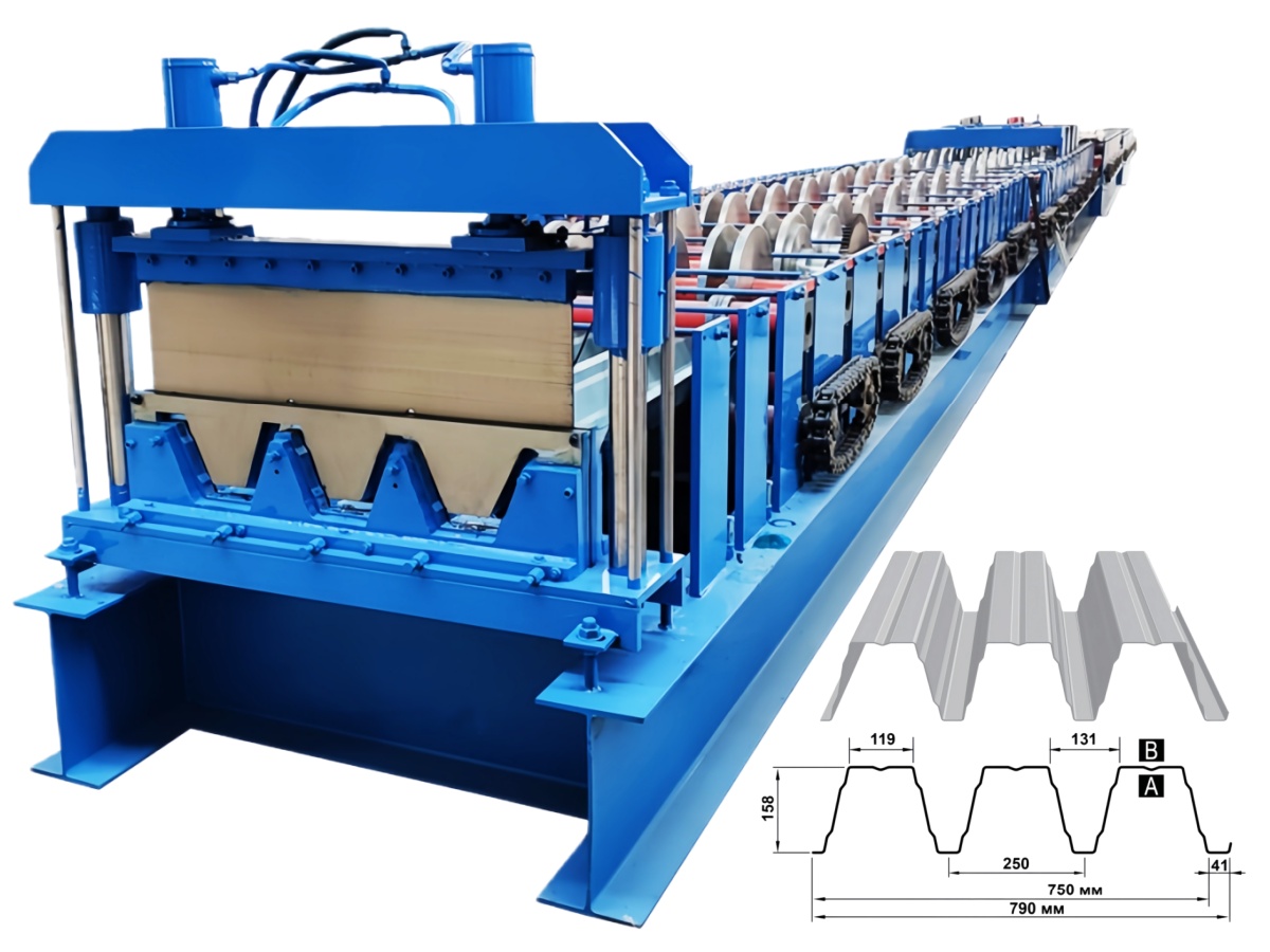 High-rise buildings floor decking machine | Extended-height type floor deck roll forming machine