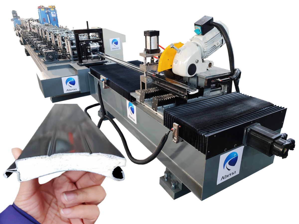 77mm PU Foam Filled Roller Shutter Slat Roll Forming Machine-Industrial door and warehouse door manufacturing
