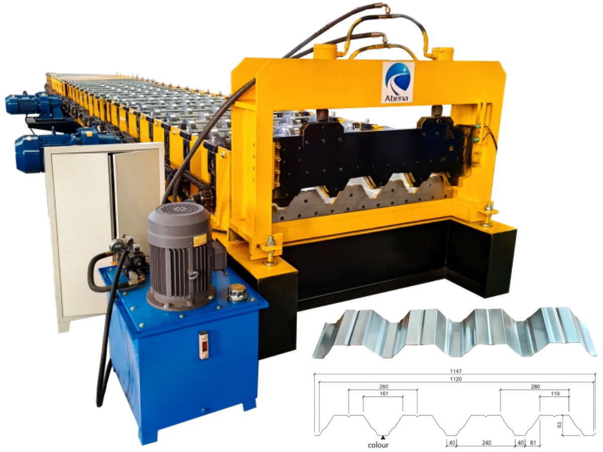 Galvanized Composite Metal Deck roll forming machine | floor deck making machine