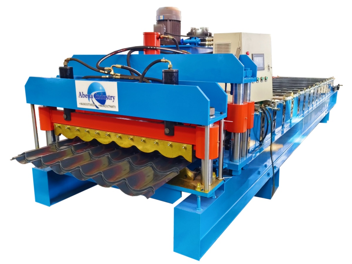 Pre-cutting Glazed roof tile making machine/step roofing sheet roll forming machine