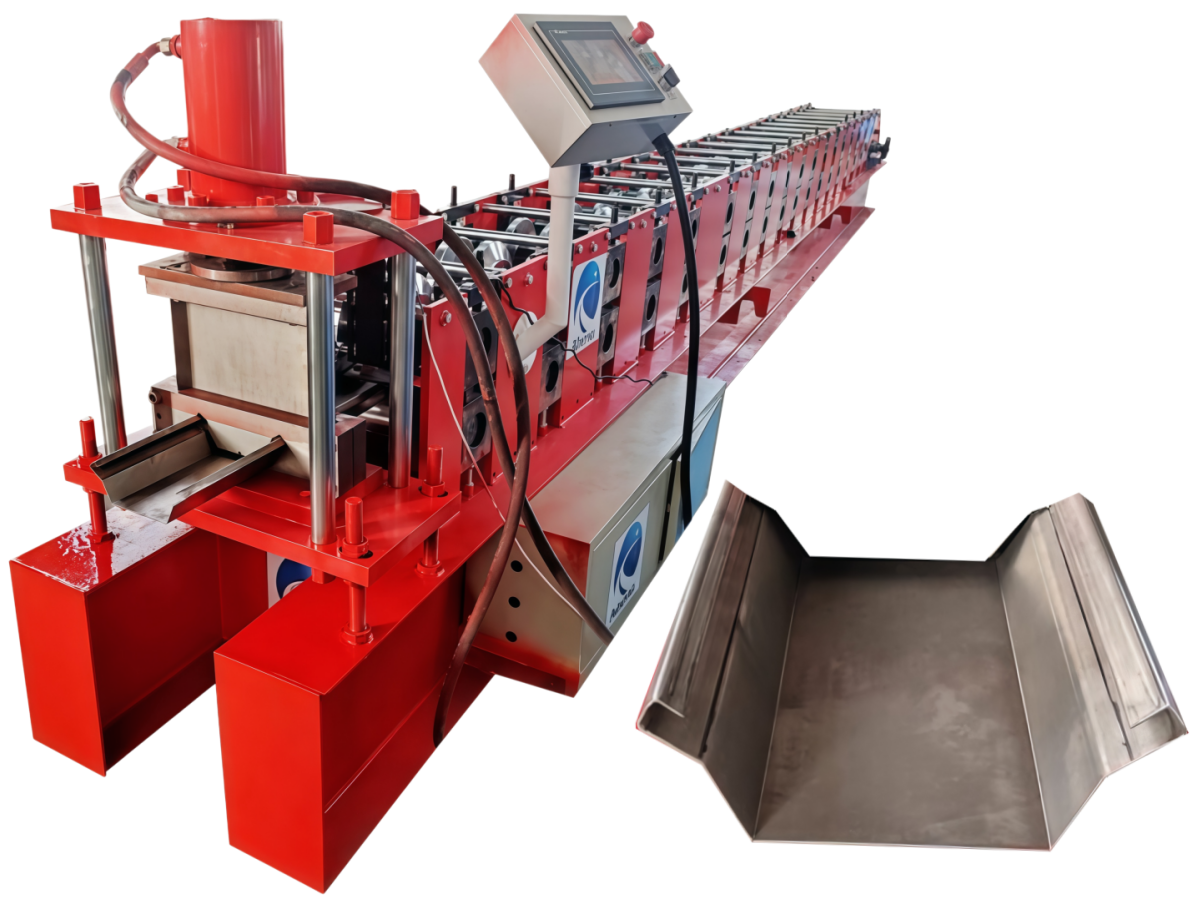 Metal Roofing Rain Water Box Gutter Making Machine | Through gutter roll forming machine