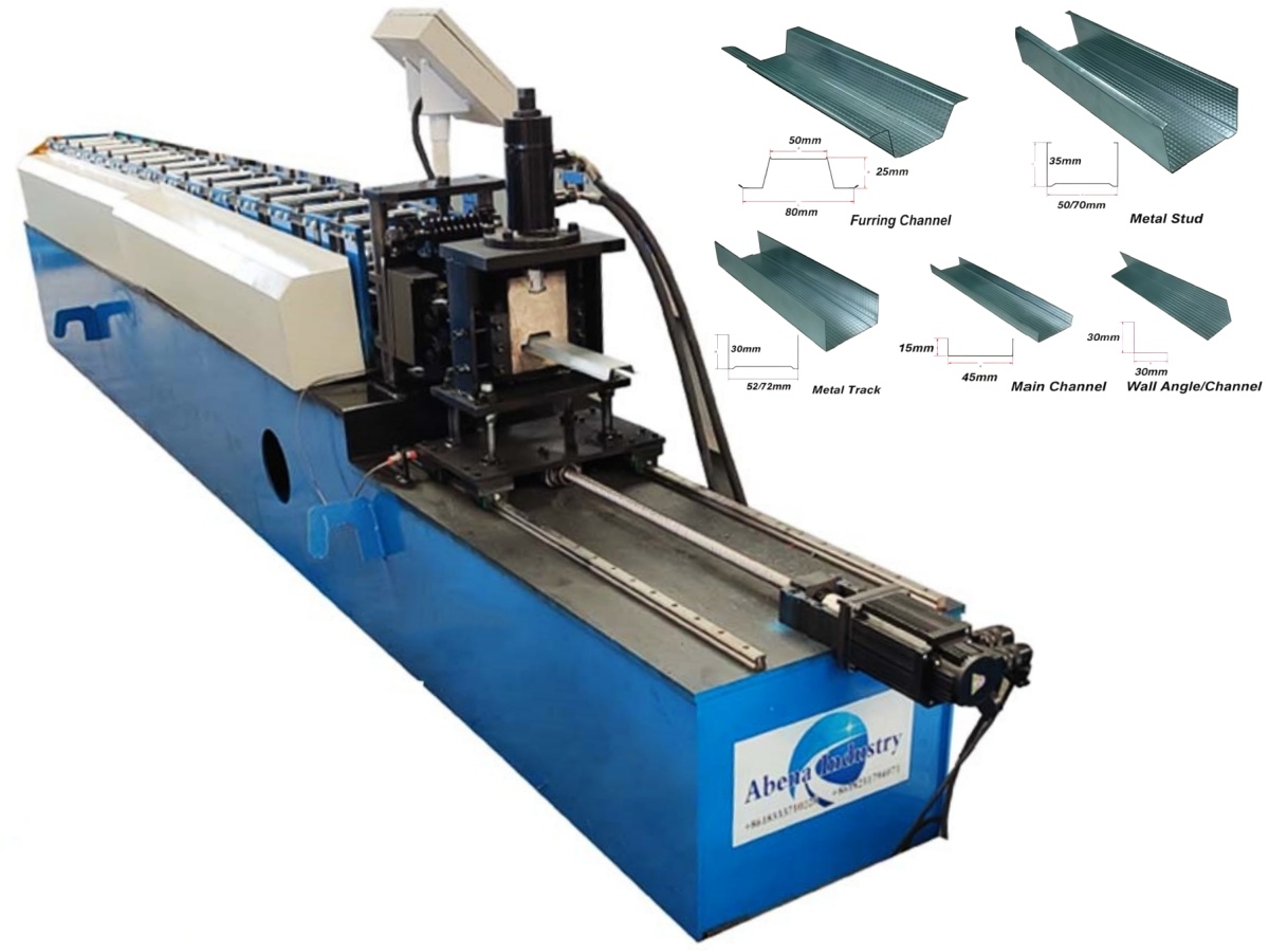 Drywall & ceiling hat furring channel roll forming machine/Automatic Omega profiles making machine
