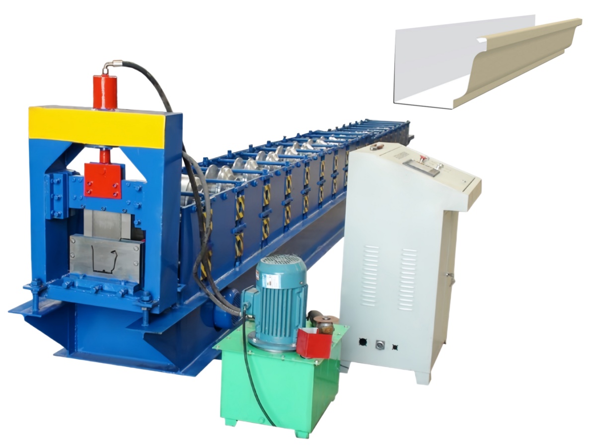 Seamless K‑Style gutter roll forming machine/Ogee gutter making machine