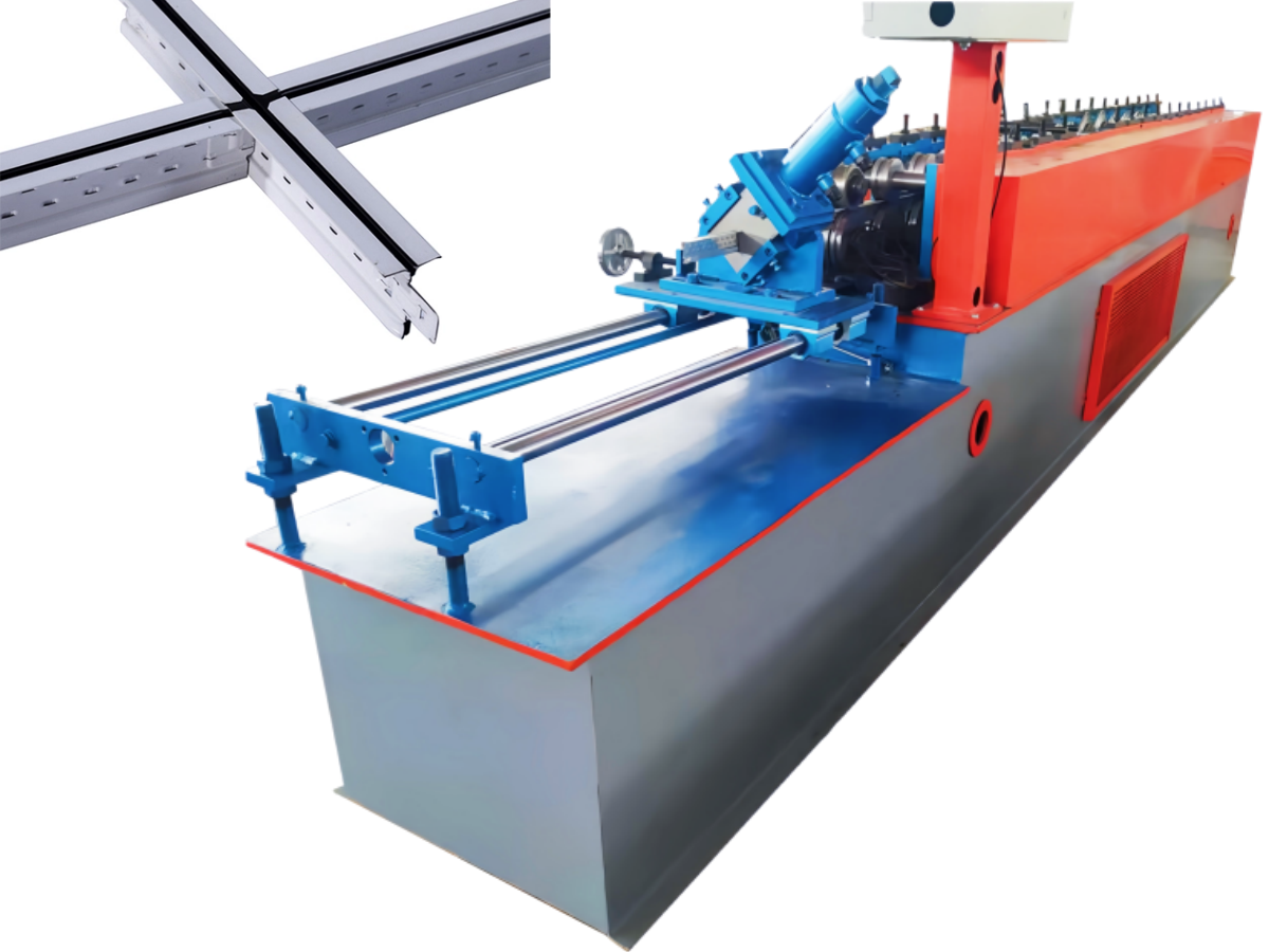 Lay‑in T bar grid roll forming machine | Exposed suspended ceiling grid making machine