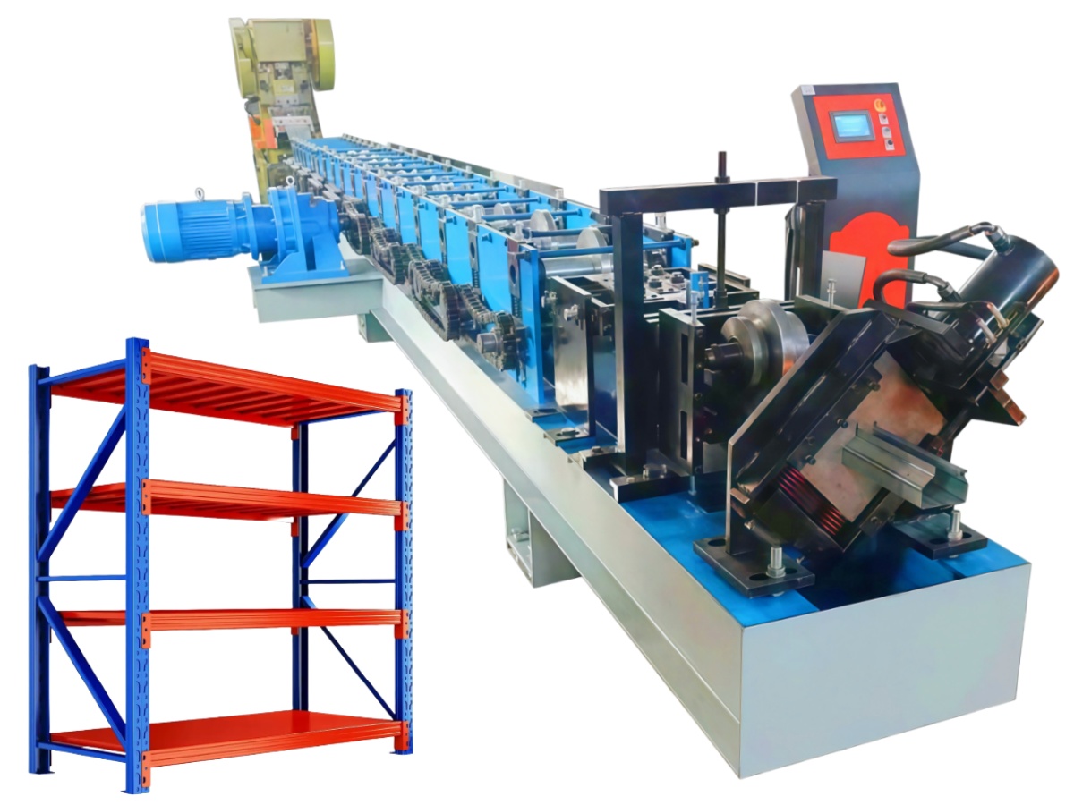 Racking System Upright Roll Forming Machine/Pallet Racking Post Roll Former