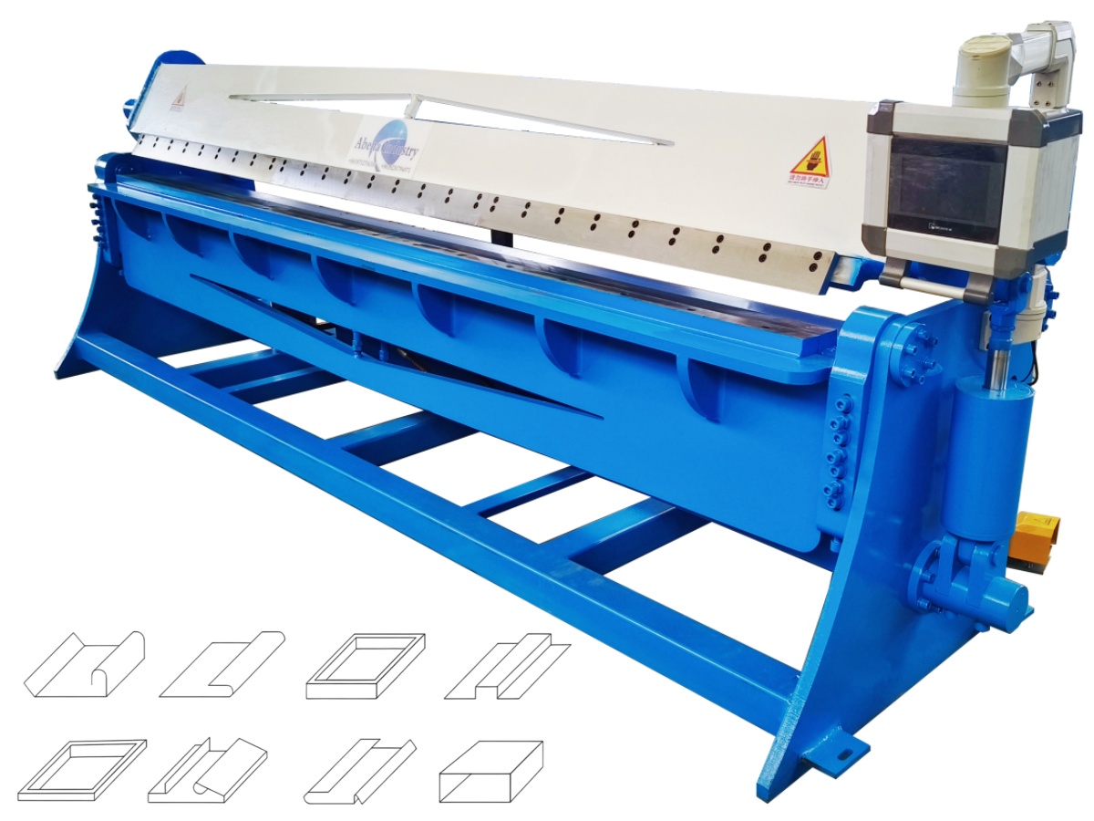 2500 mm CNC bending sheet metal hydraulic folding machine|Pan folder for HVAC duct fabrication